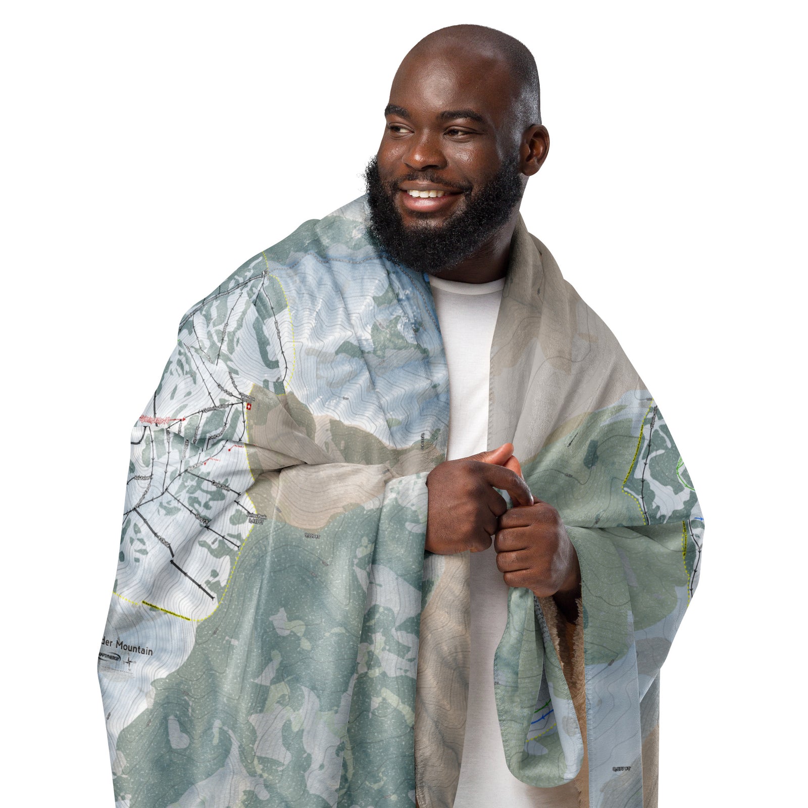 Powder Mountain, Utah Ski Resort Map blanket - Powderaddicts