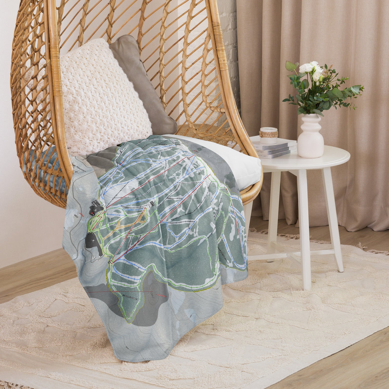 Brundage Mountain, Idaho Ski Resort Map Blanket