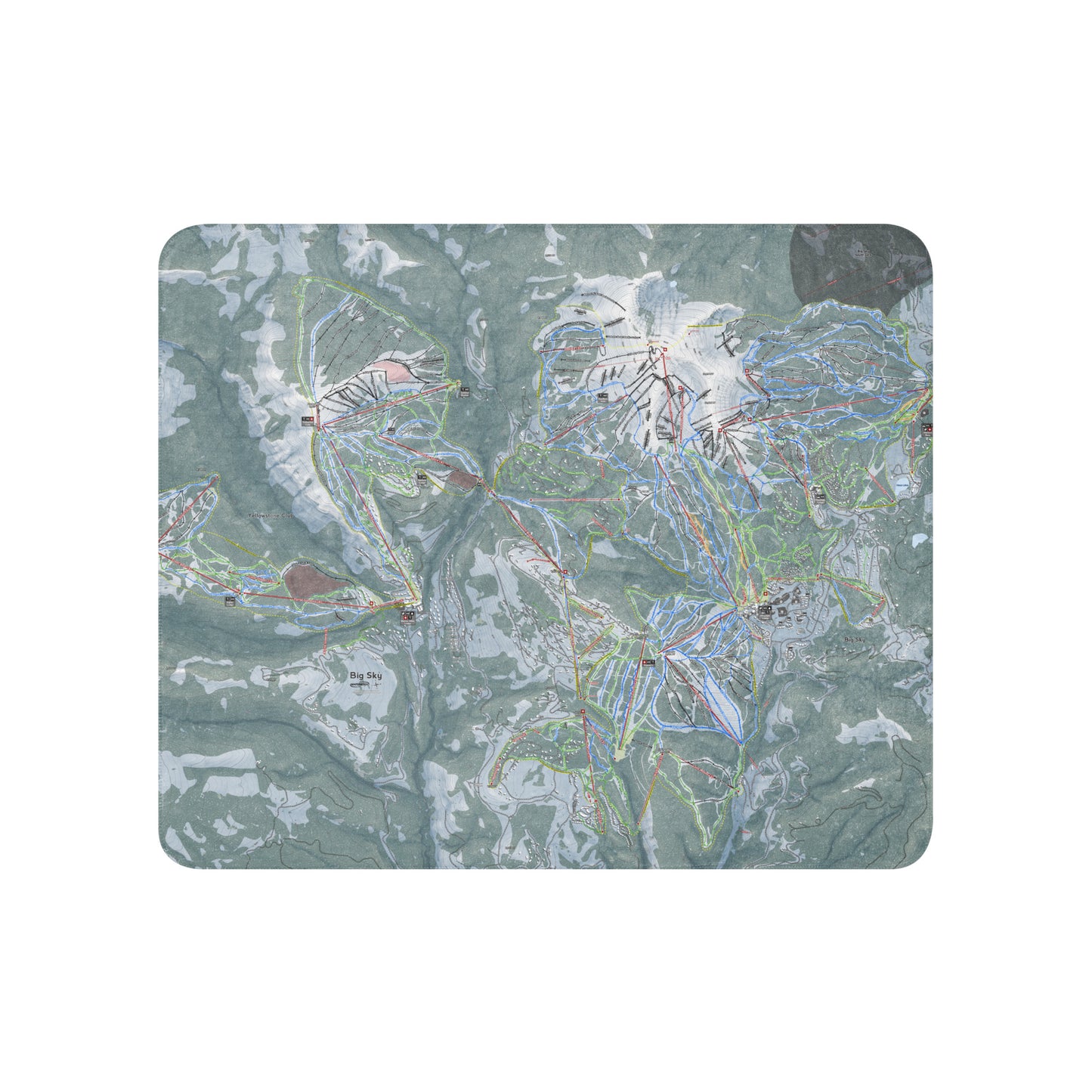 BIG SKY COMBO, MONTANA SKI RESORT MAP BLANKET - Powderaddicts