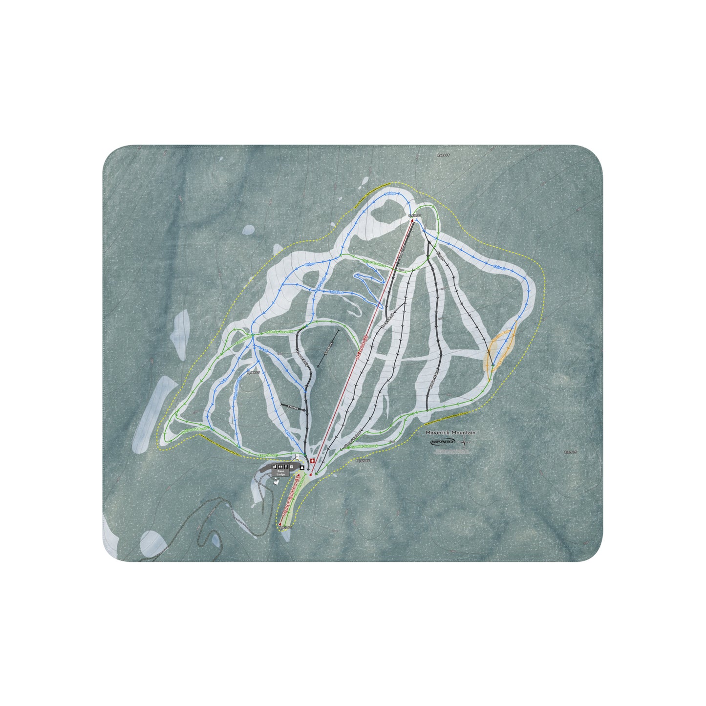 MAVERICK, MONTANA SKI RESORT MAP BLANKET - Powderaddicts