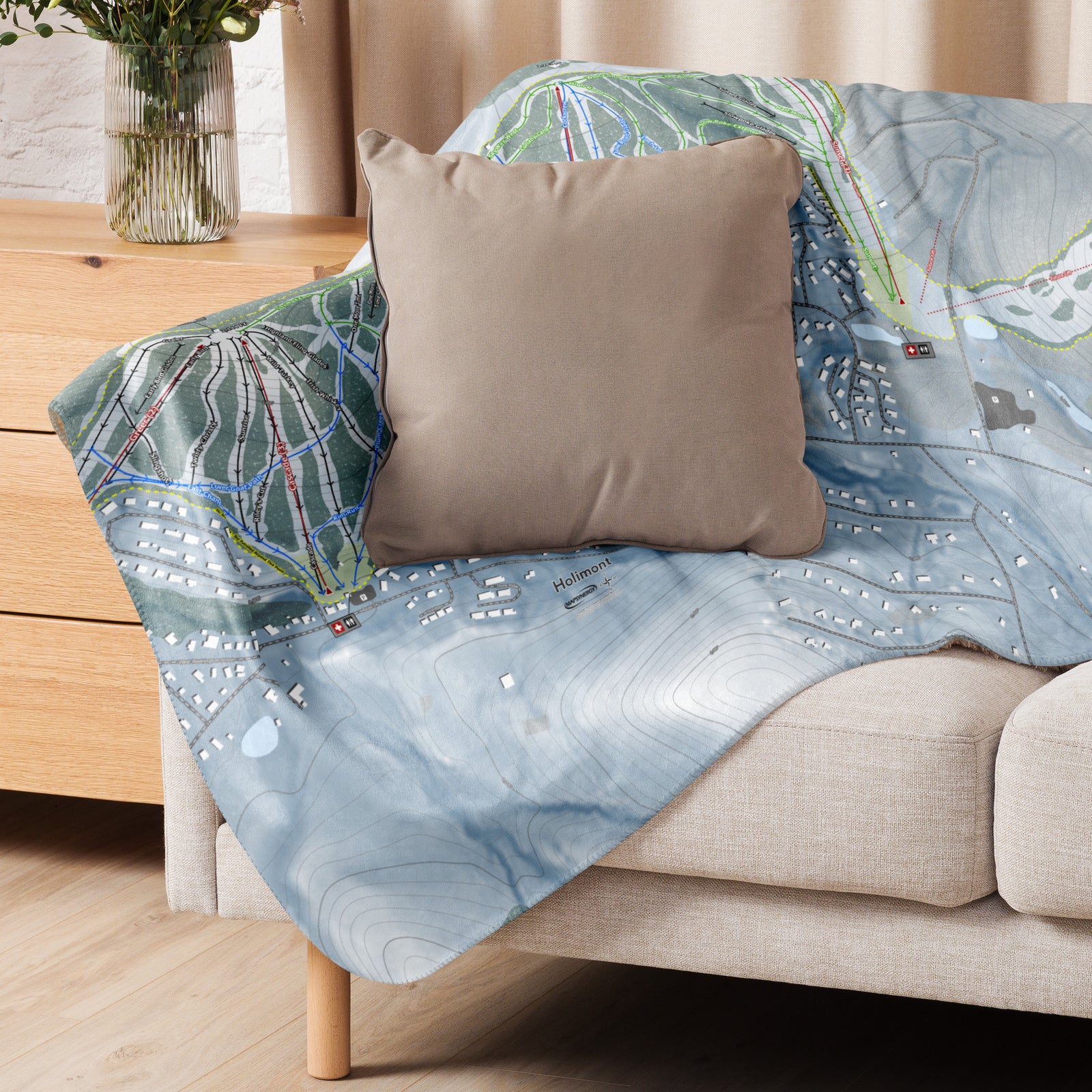 HOLIMONT, NEW YORK SKI RESORT MAP BLANKET