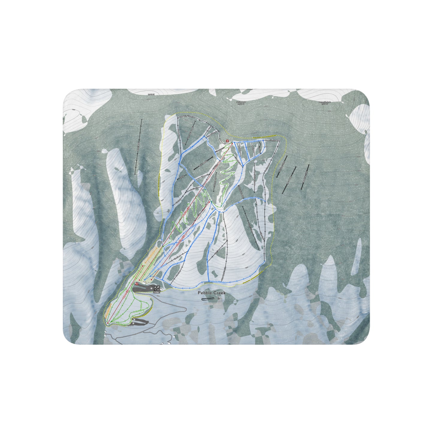 PEBBLE CREEK, IDAHO SKI RESORT MAP BLANKET - Powderaddicts