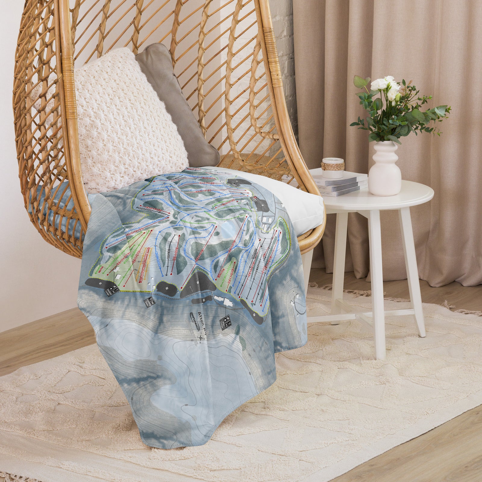 Afton Alps, Minnesota Ski Resort Map Blanket