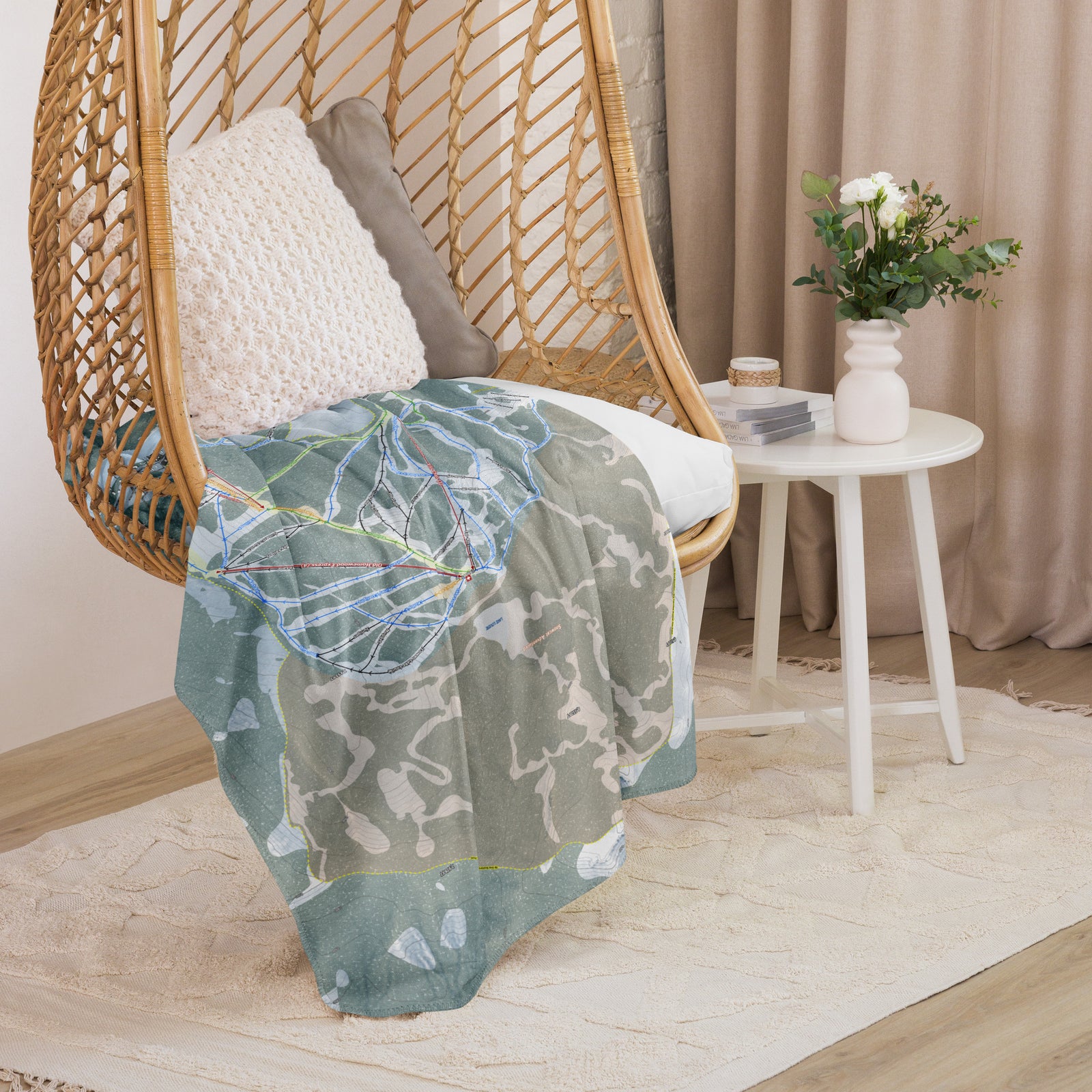 Homewood, California Ski Resort Map Blanket