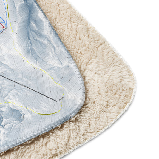 Mt Hood Meadows, Oregon Ski Resort Map Blanket - Powderaddicts