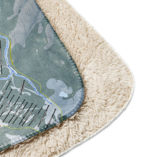 Aspen Mountain, Colorado Ski Resort Map Blanket - Powderaddicts