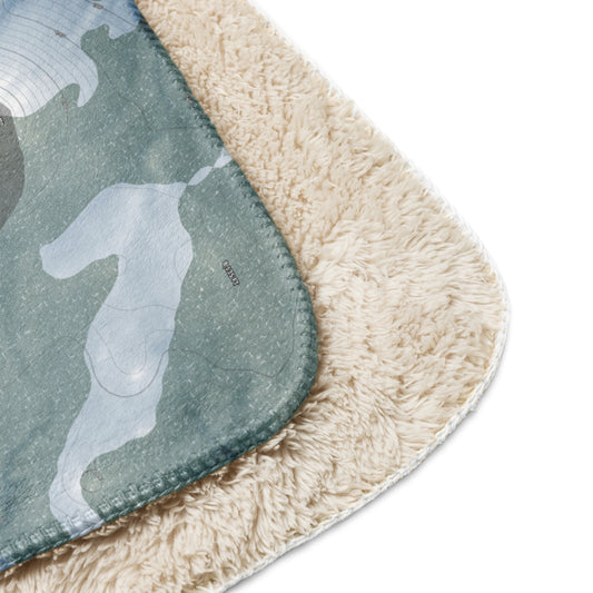 Bear Mountain, California Ski Resort Map Blanket - Powderaddicts