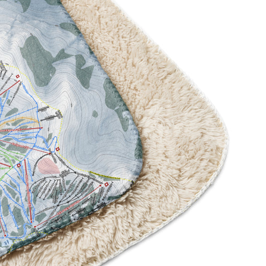 Palisades Tahoe, California Ski Resort Map Blanket - Powderaddicts