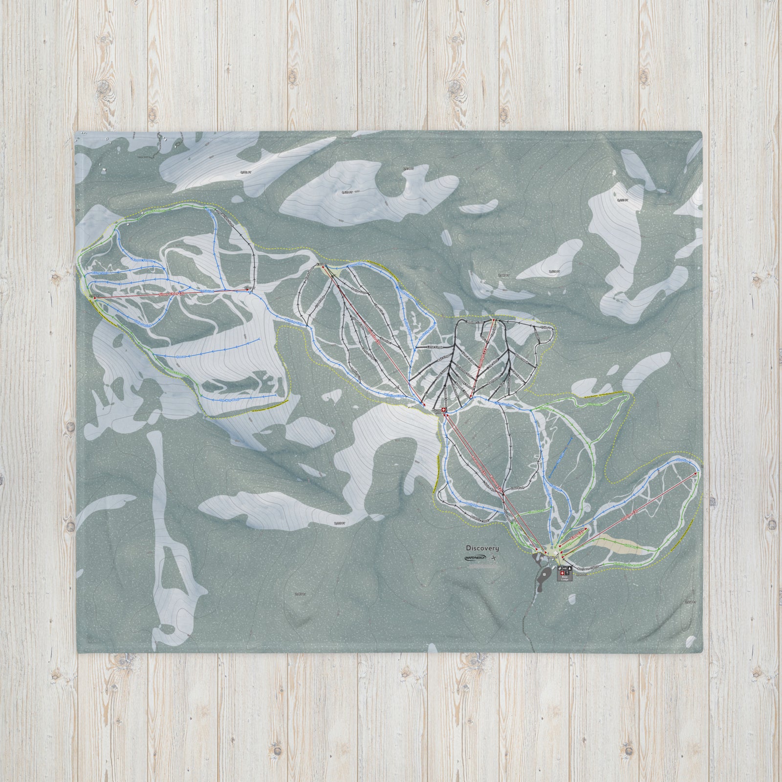 Discovery, Montana Ski Resort Map Blanket