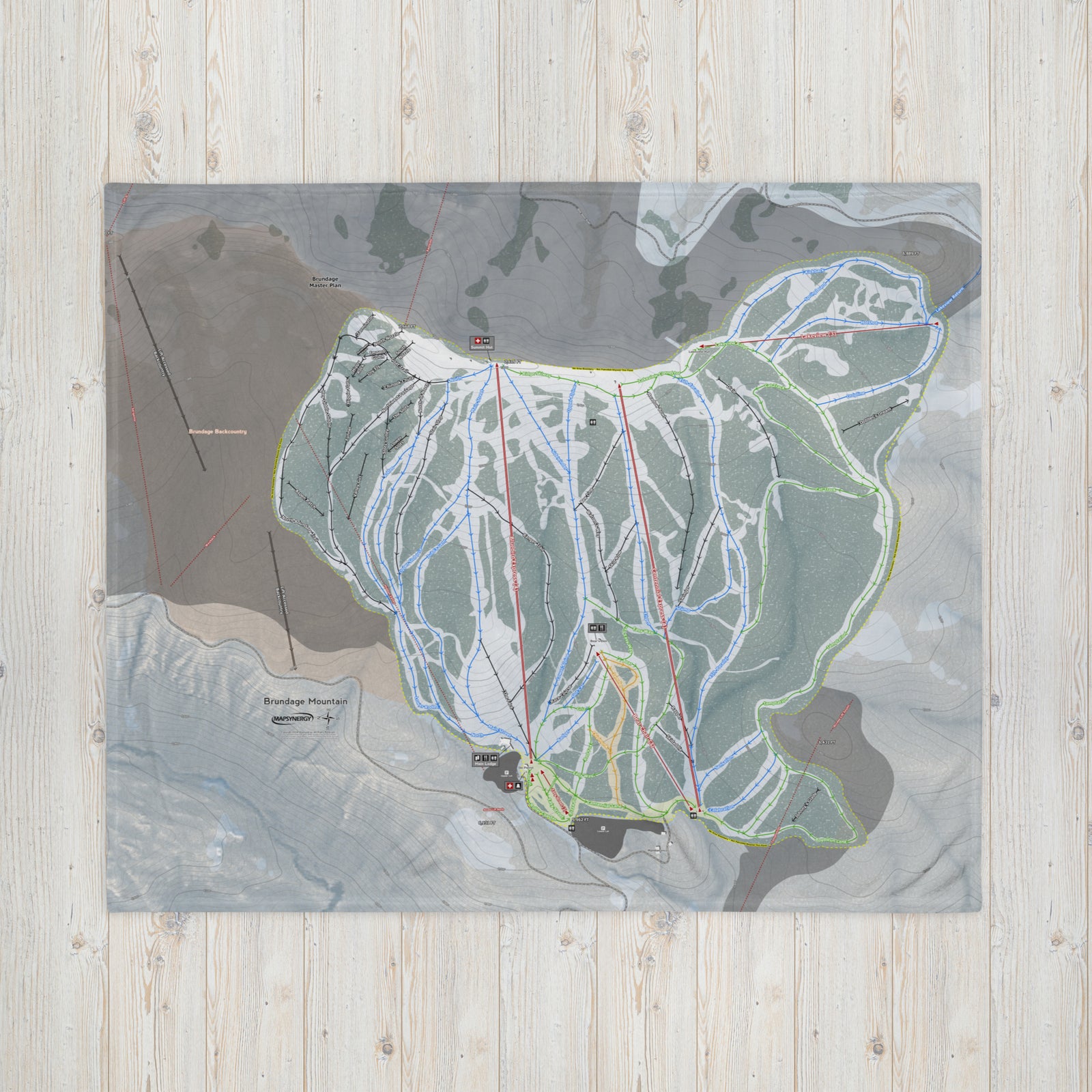 Brundage Mountain, Idaho Ski Resort Map Blanket