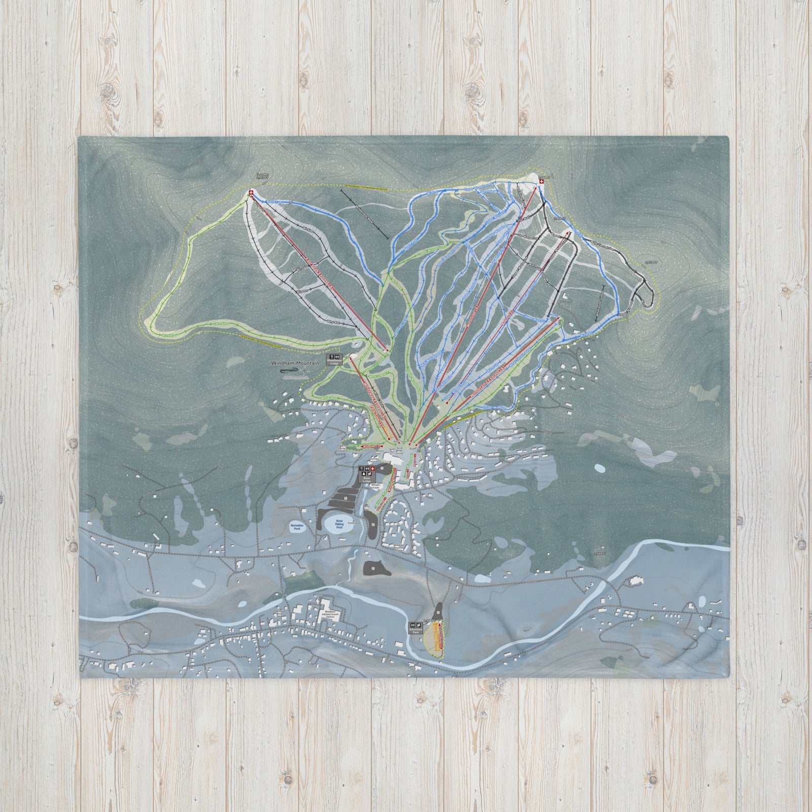 WINDHAM MOUNTAIN, NEW YORK SKI RESORT MAP BLANKET