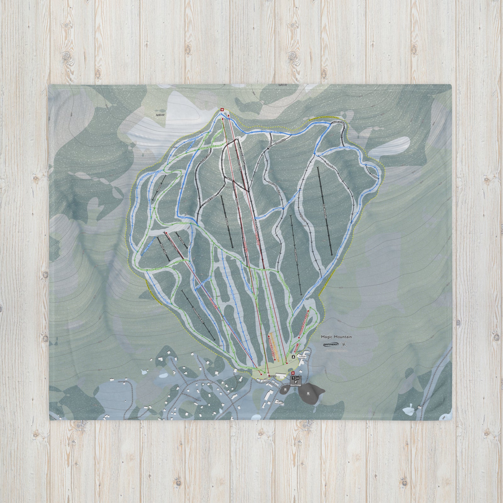 Magic Mountain, Vermont Ski Resort Map Blanket