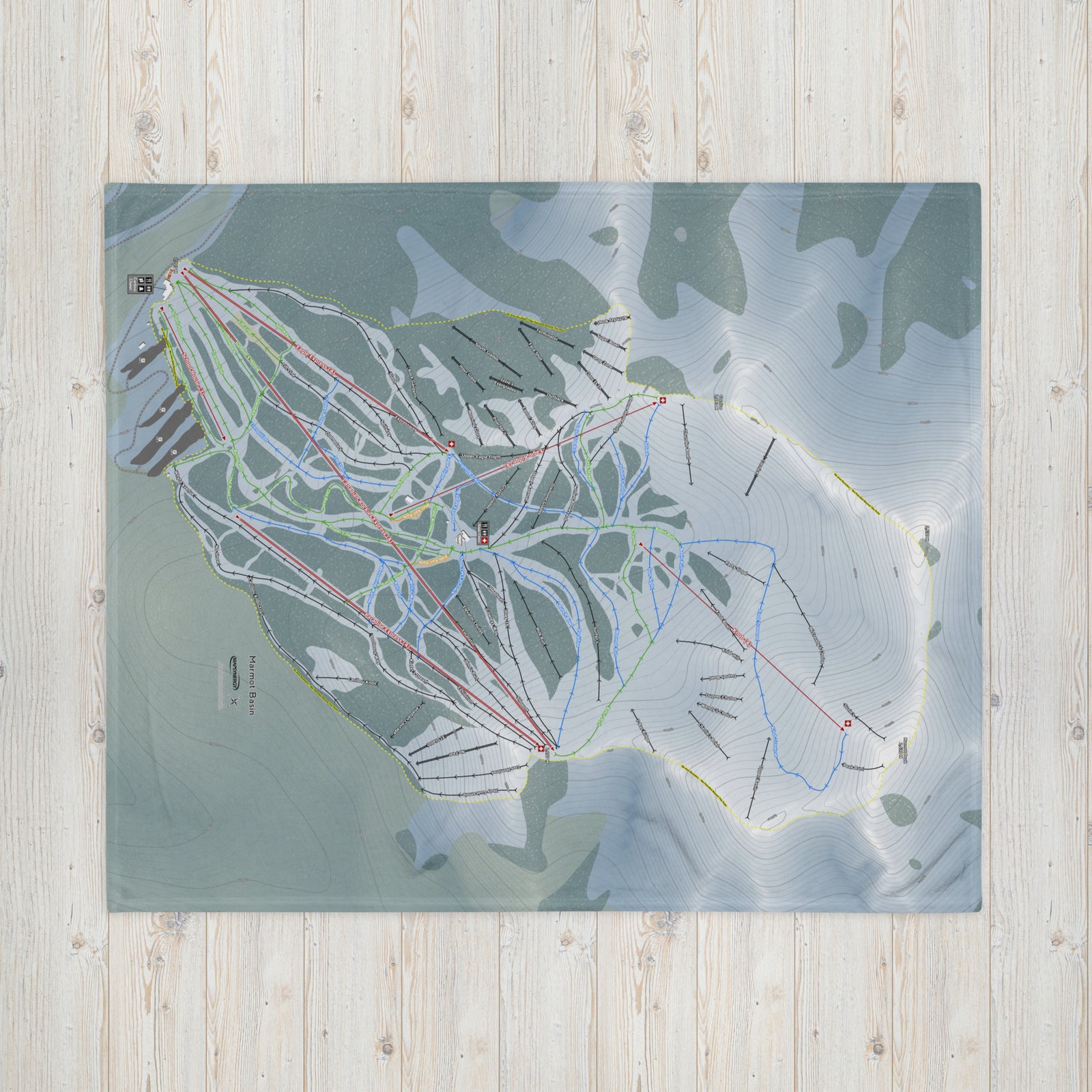 Marmot Basin, Alberta Ski Resort Map Blanket