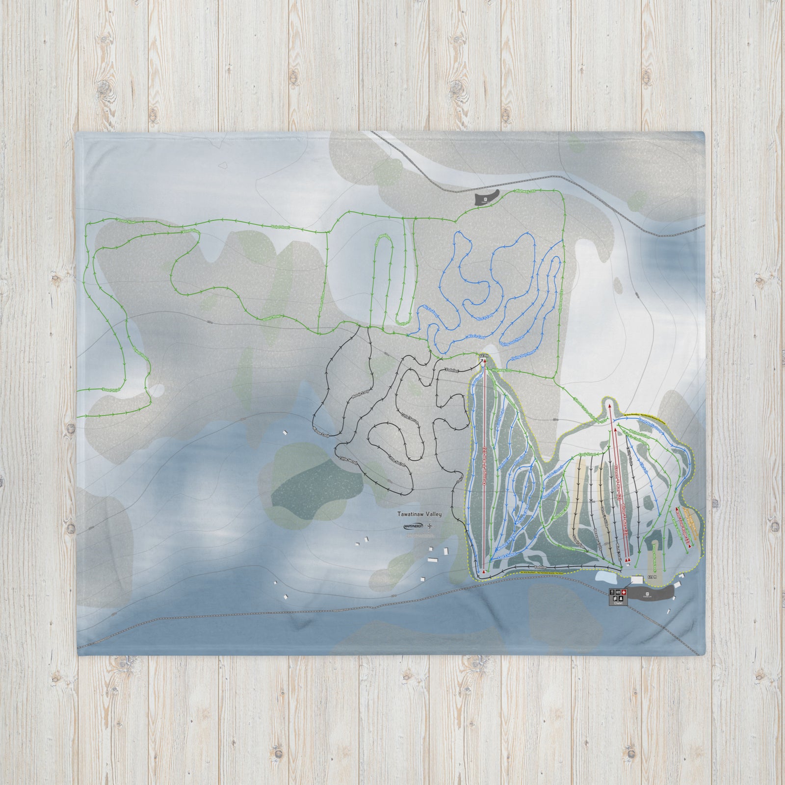Tawatinaw Valley, Alberta Ski Resort Map Blanket