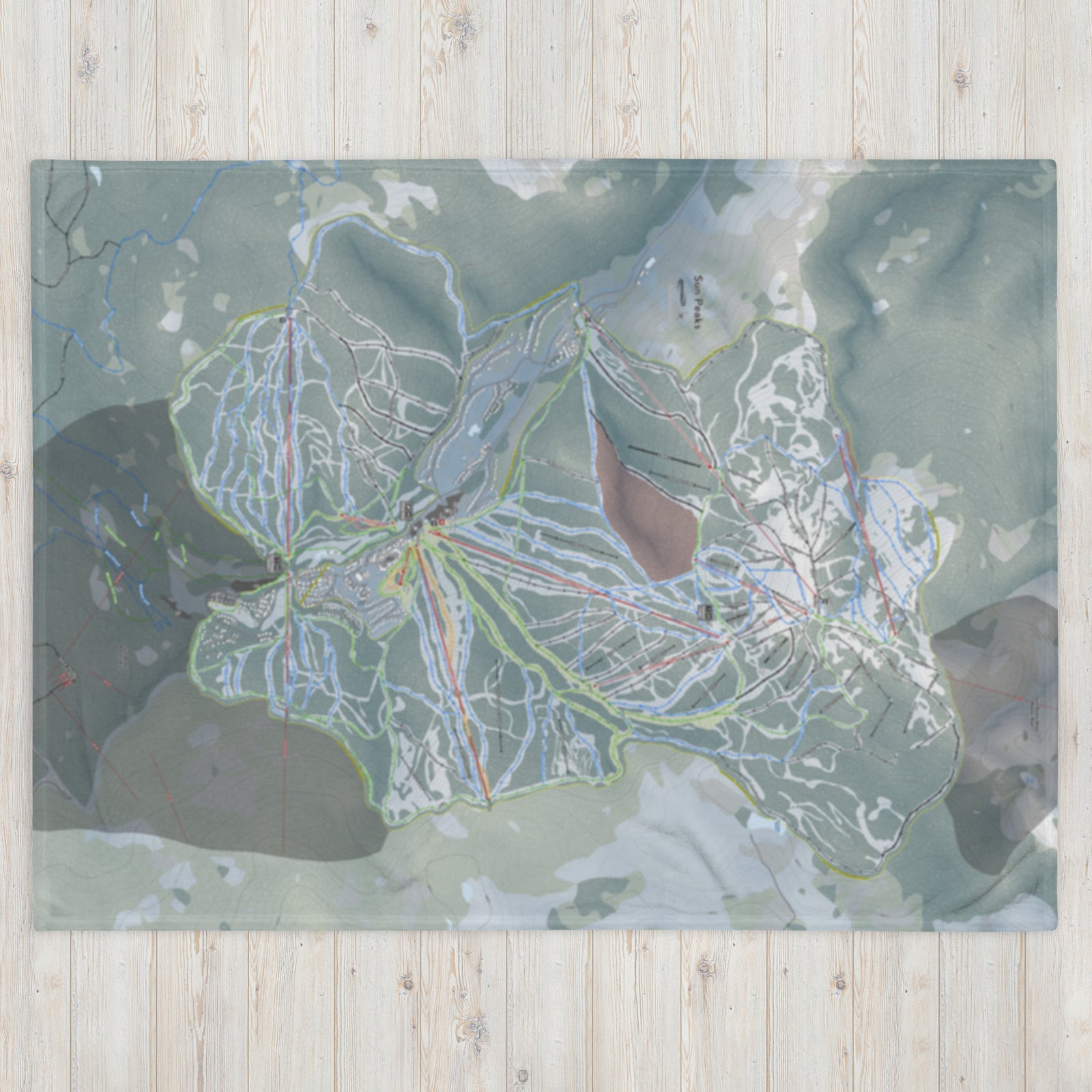 Sun Peaks, British Columbia Ski Resort Map Blanket