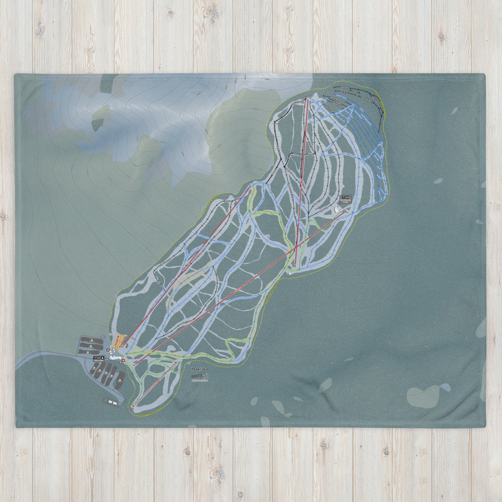 Nakiska, Alberta Ski Resort Map Blanket