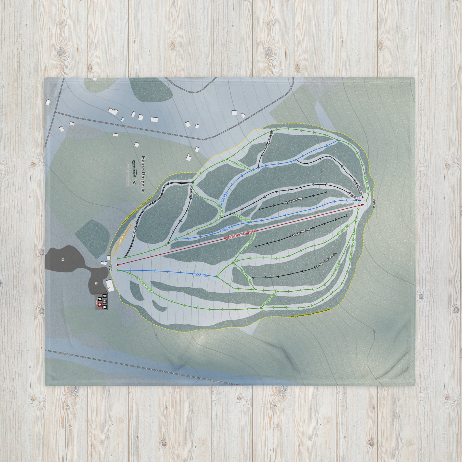 Haute Gaspesie, Quebec Ski Resort Map Blanket