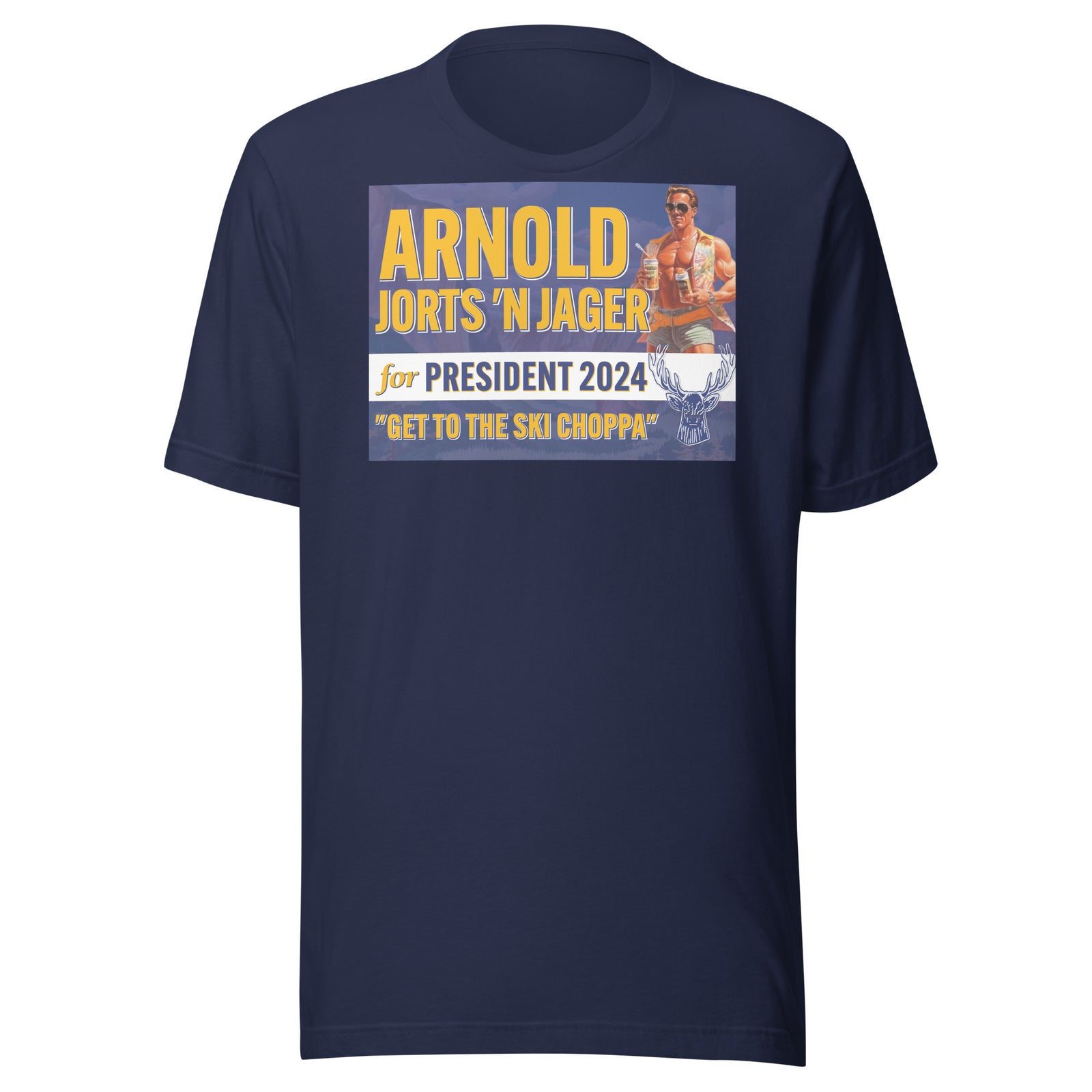 Arnold Jorts n' Jager For President 2024 Unisex t-shirt - Powderaddicts