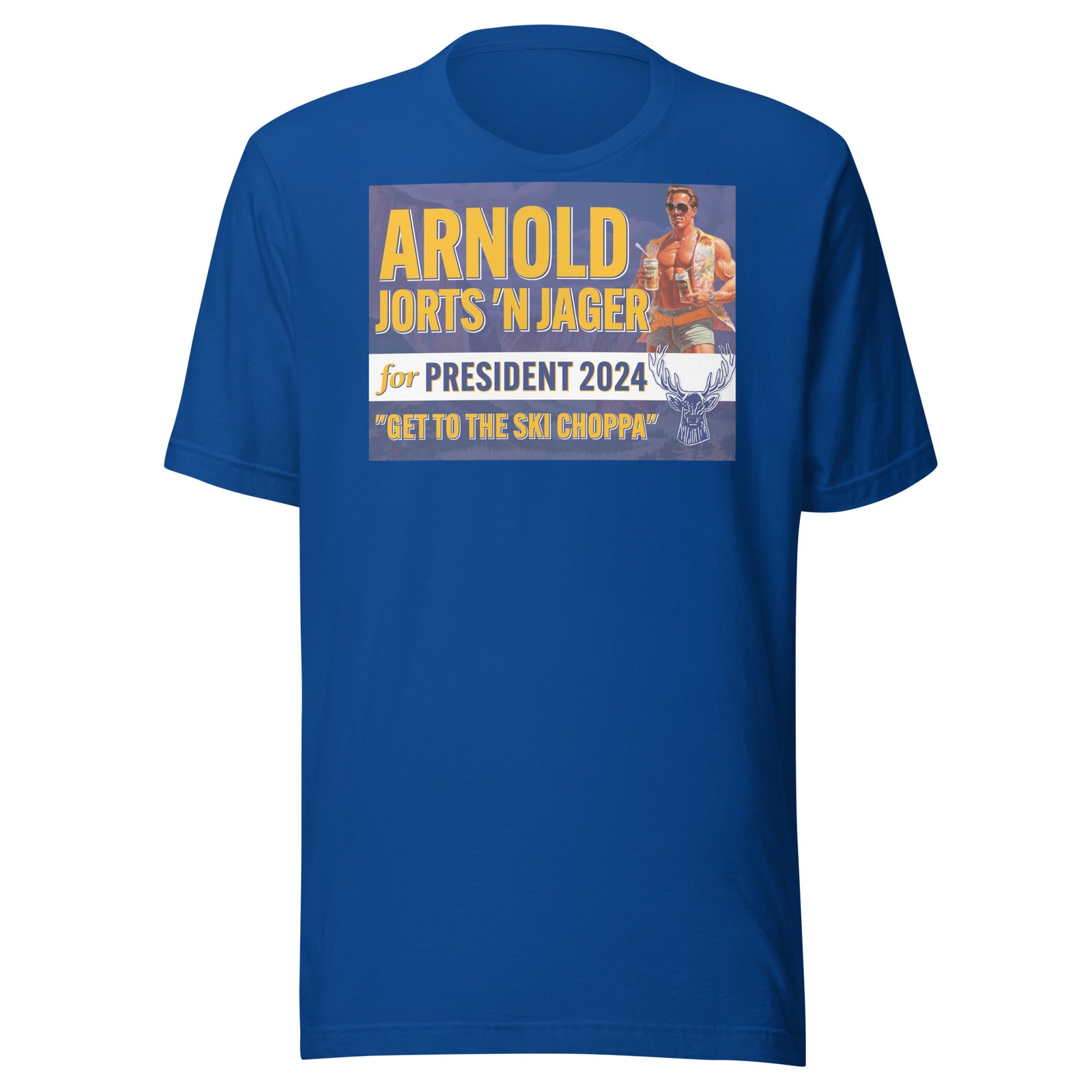 Arnold Jorts n' Jager For President 2024 Unisex t-shirt - Powderaddicts