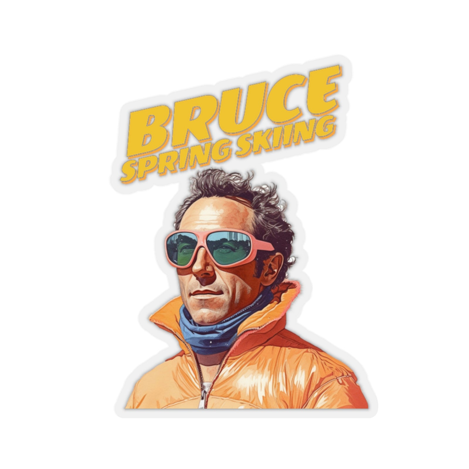 Bruce Spring Skiing Kiss-Cut Stickers