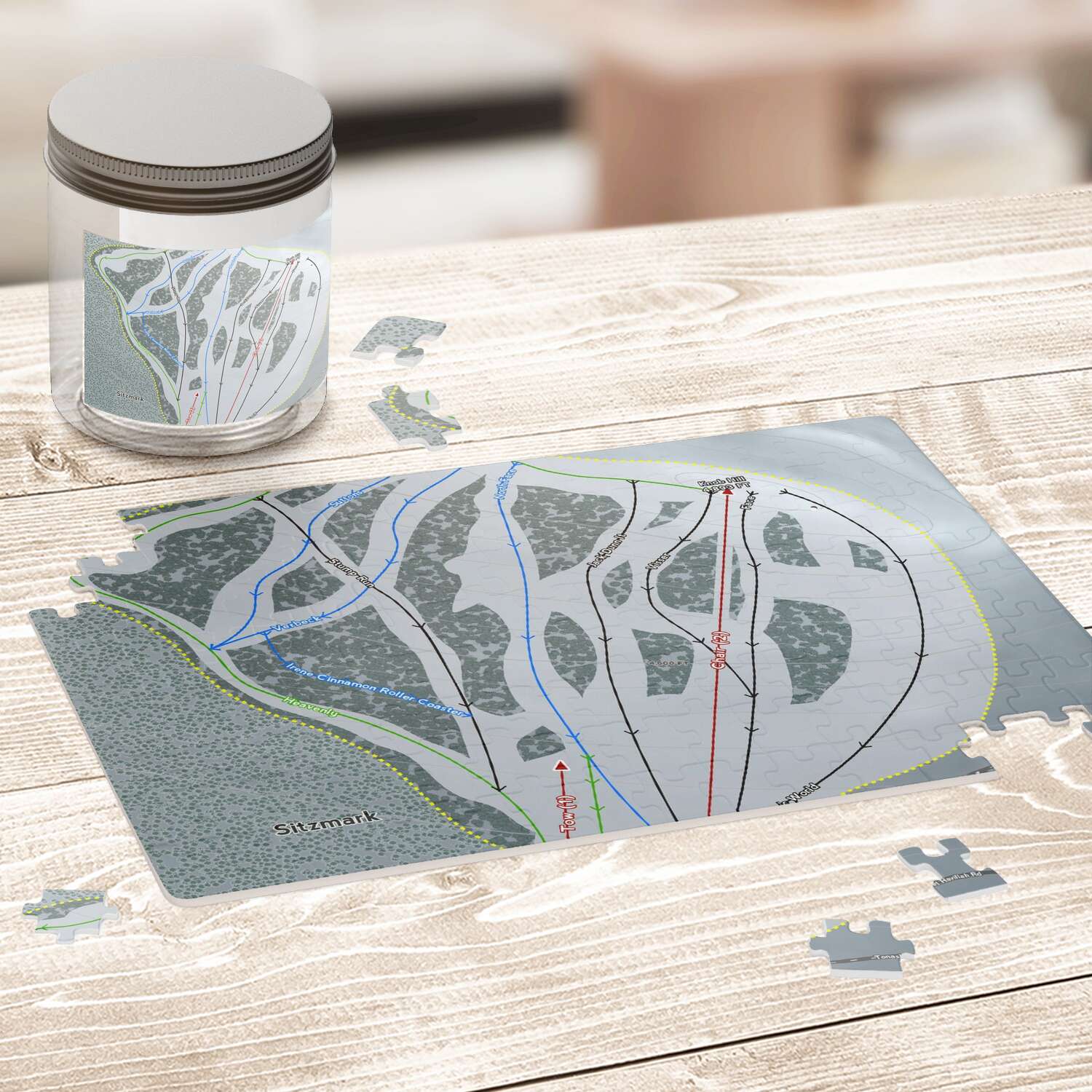 Sitz mark Washington Ski Map Resort Puzzle - Powderaddicts