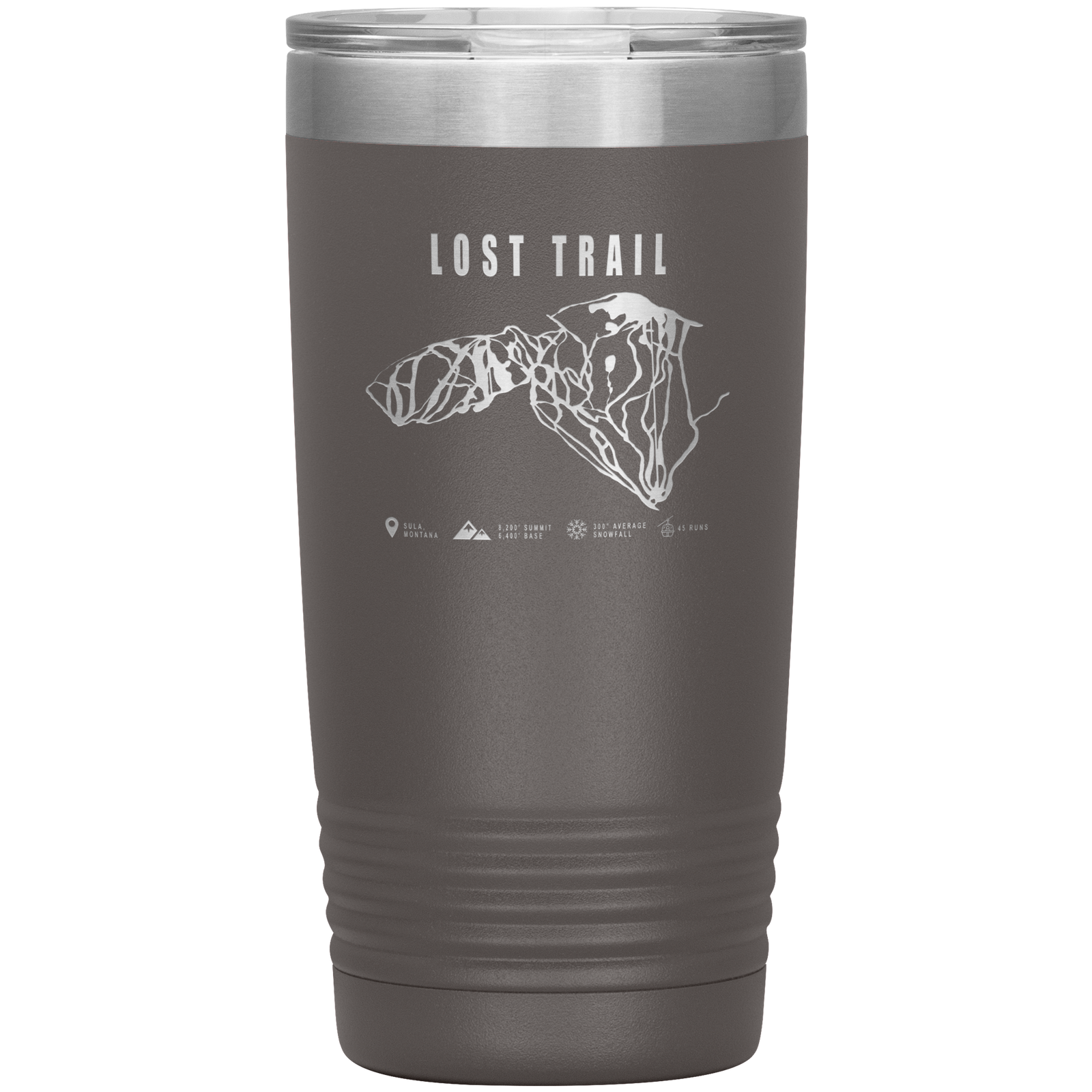 Lost Trail Montana Ski Trail Map 20oz Tumbler - Powderaddicts