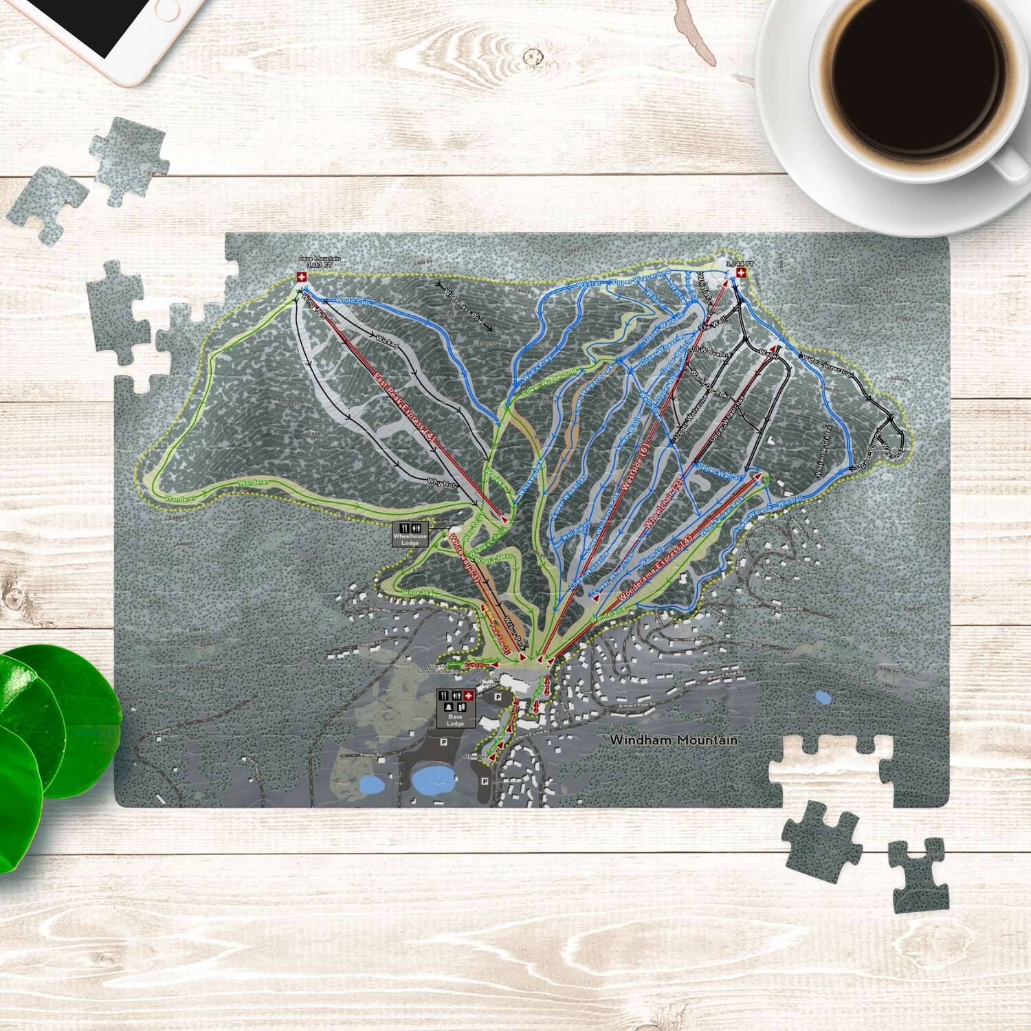 Windham New York Ski Trail Map Puzzles - Powderaddicts