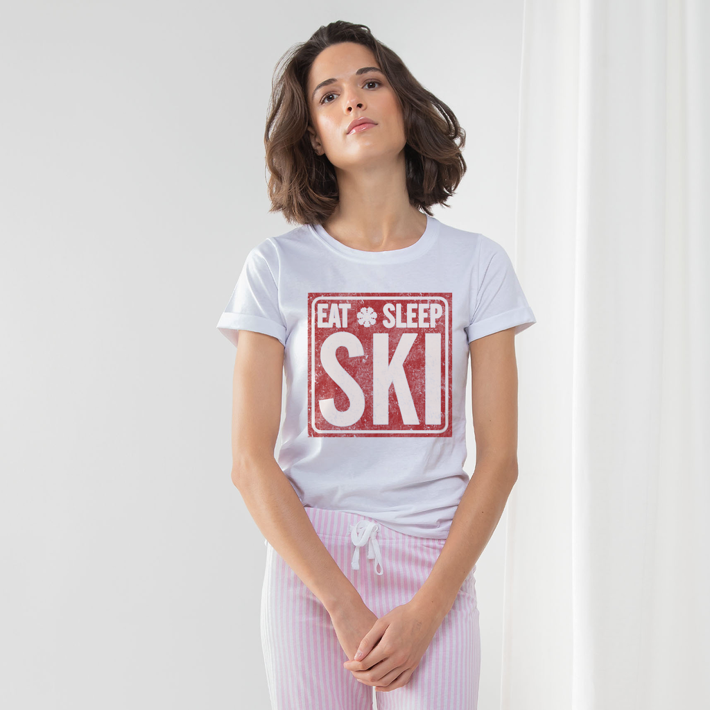EAT SLEEP AND SKI PAJAMA SET - Powderaddicts