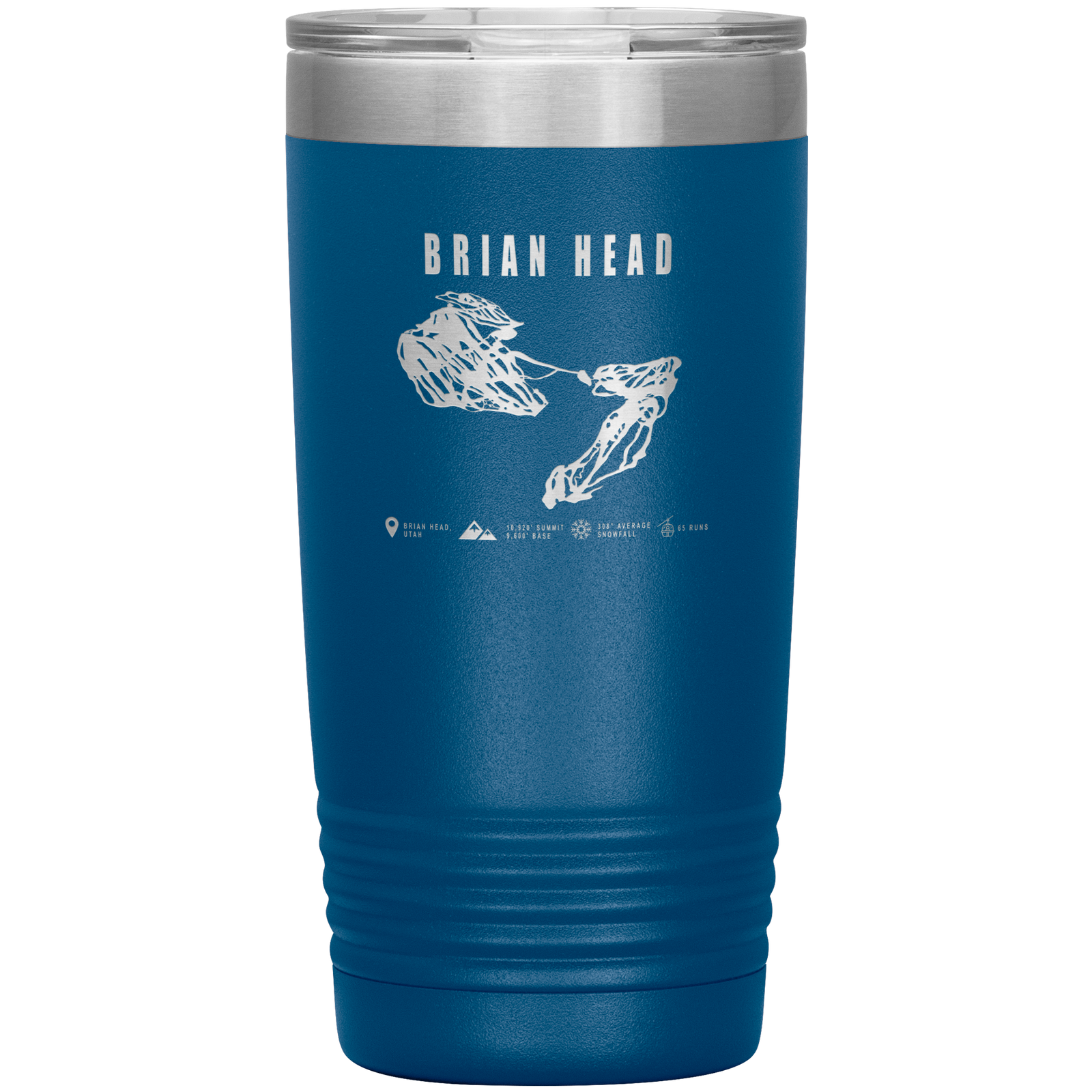 Brian Head,Utah Ski Trail Map 20oz Tumbler - Powderaddicts