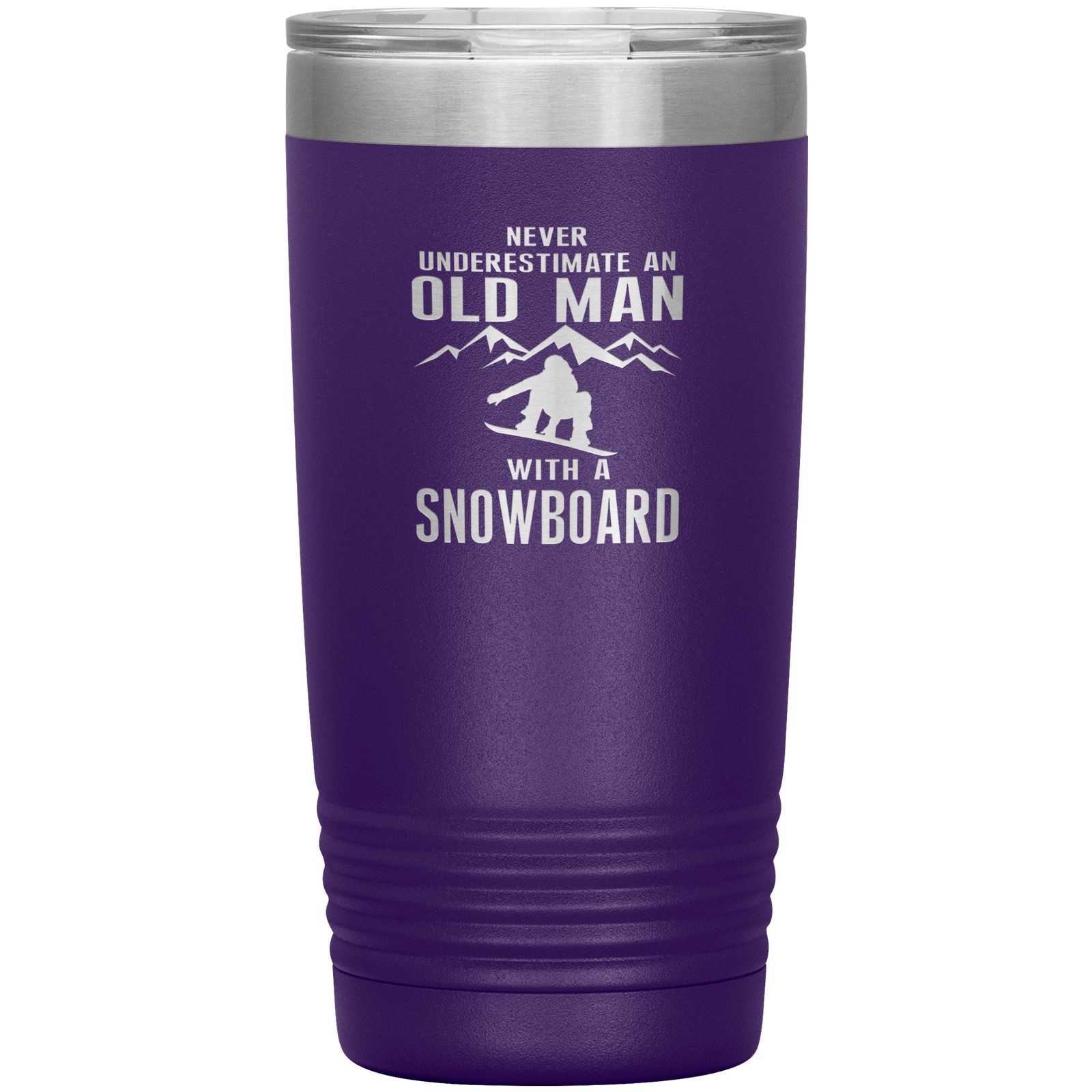 Never Underestimate An Old Man With A Snowboard 20oz Tumbler - Powderaddicts