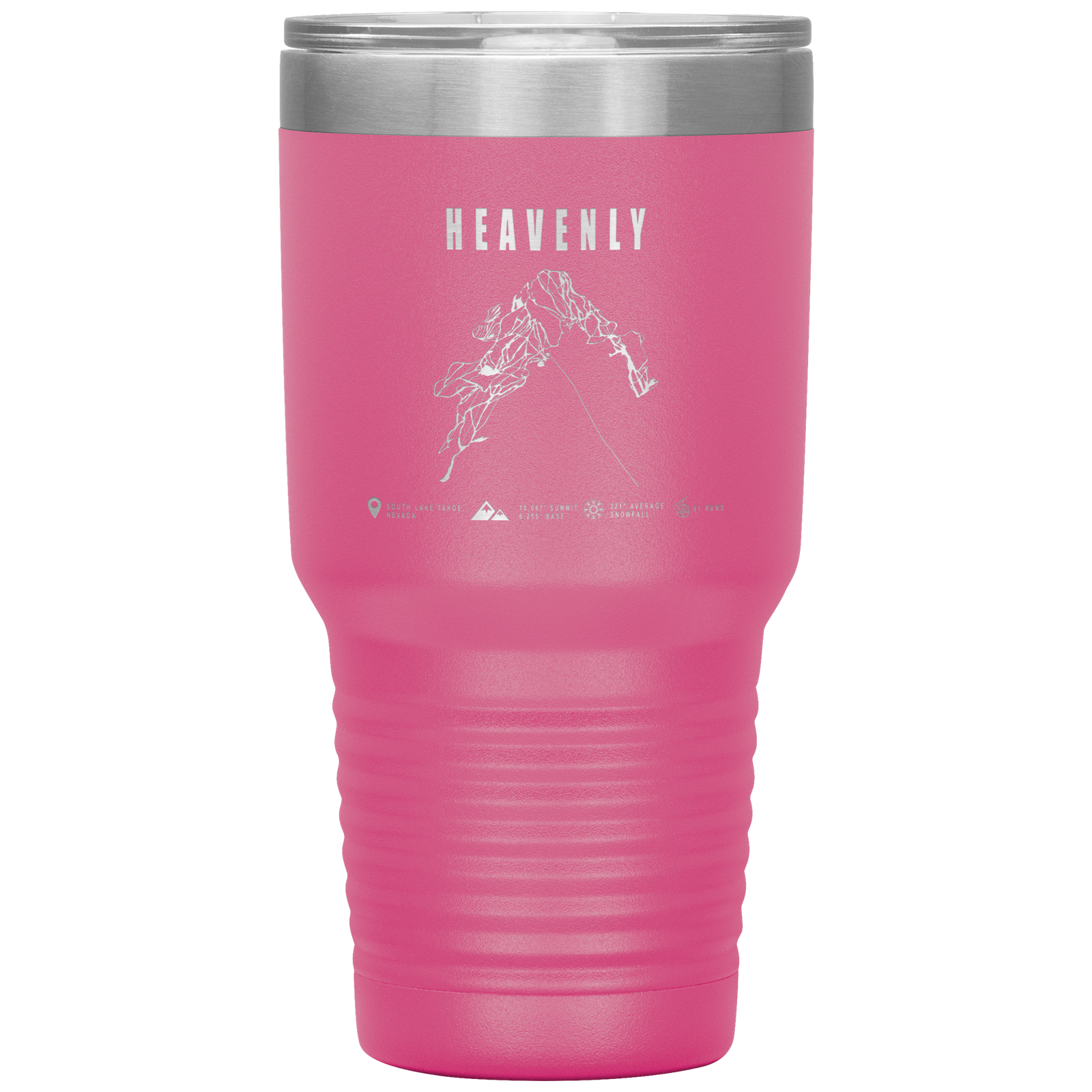 Heavenly, Nevada Ski Trail Map 30oz Tumbler - Powderaddicts