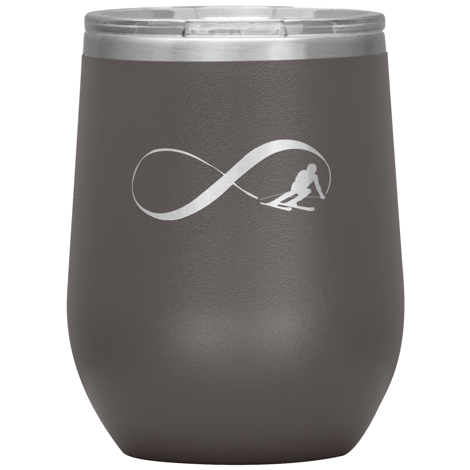 Infinity Skiing Wine 12oz Tumbler - Powderaddicts
