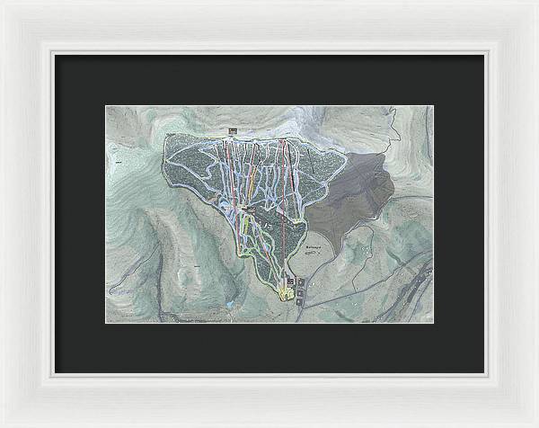 Belleayre Ski Trail Map - Framed Print - Powderaddicts
