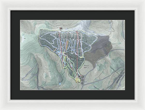 Belleayre Ski Trail Map - Framed Print - Powderaddicts