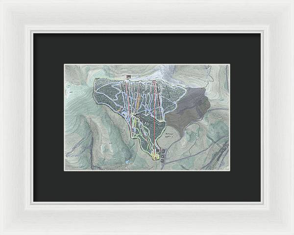 Belleayre Ski Trail Map - Framed Print - Powderaddicts