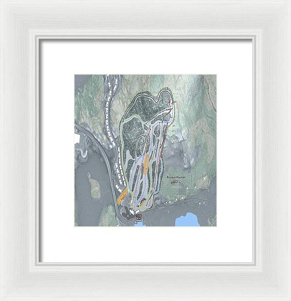 Bousquet Ski Trail Map - Framed Print - Powderaddicts