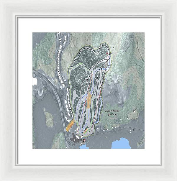 Bousquet Ski Trail Map - Framed Print - Powderaddicts