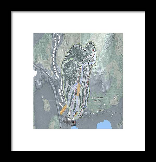 Bousquet Ski Trail Map - Framed Print - Powderaddicts