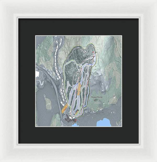 Bousquet Ski Trail Map - Framed Print - Powderaddicts