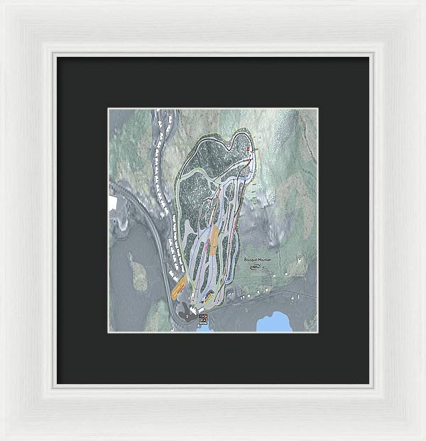Bousquet Ski Trail Map - Framed Print - Powderaddicts
