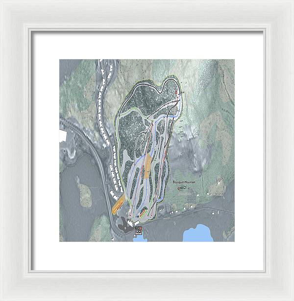 Bousquet Ski Trail Map - Framed Print - Powderaddicts