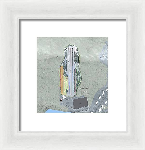 Campgaw Mountain Ski Trail Map - Framed Print - Powderaddicts