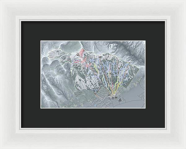 Jackson Hole Ski Trail Map - Framed Print - Powderaddicts