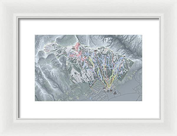 Jackson Hole Ski Trail Map - Framed Print - Powderaddicts