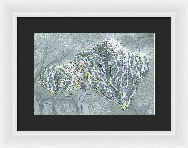 Lost Trail Ski Trail Map - Framed Print - Powderaddicts
