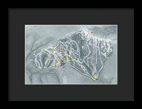 Lost Trail Ski Trail Map - Framed Print - Powderaddicts