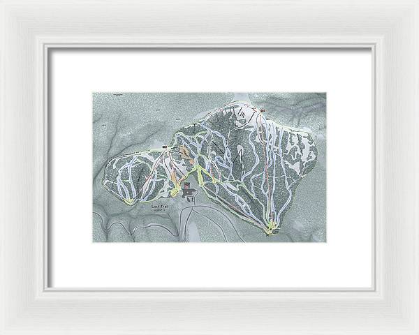 Lost Trail Ski Trail Map - Framed Print - Powderaddicts