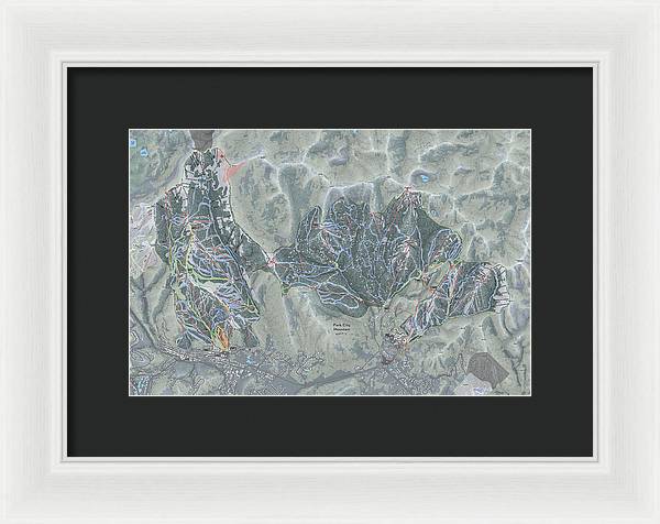 Park City Ski Trail Map - Framed Print - Powderaddicts
