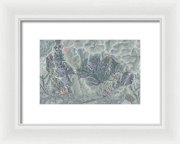 Park City Ski Trail Map - Framed Print - Powderaddicts