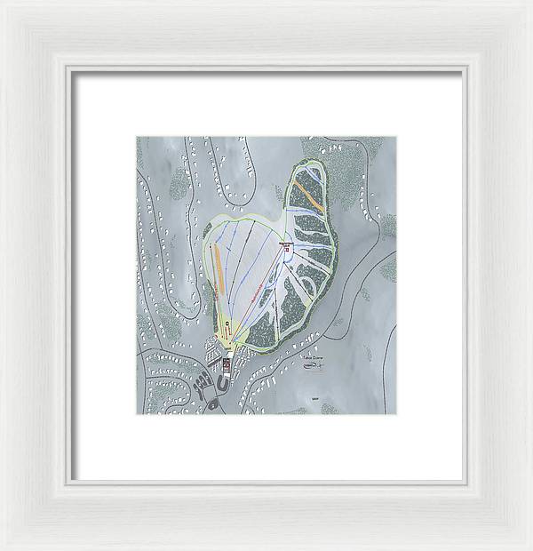 Tahoe Donner Ski Trail Map - Framed Print - Powderaddicts
